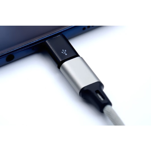 Hvit Svart 6stk Micro USB til USB - C Konverterhode Type Android