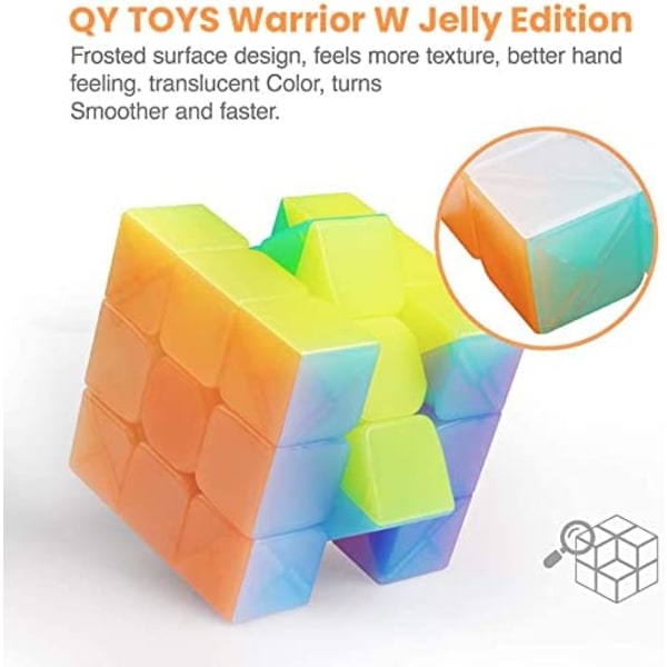 Toy Warrior W 3x3 speed cube jelly 3x3x3 magisk kubepuslespill t