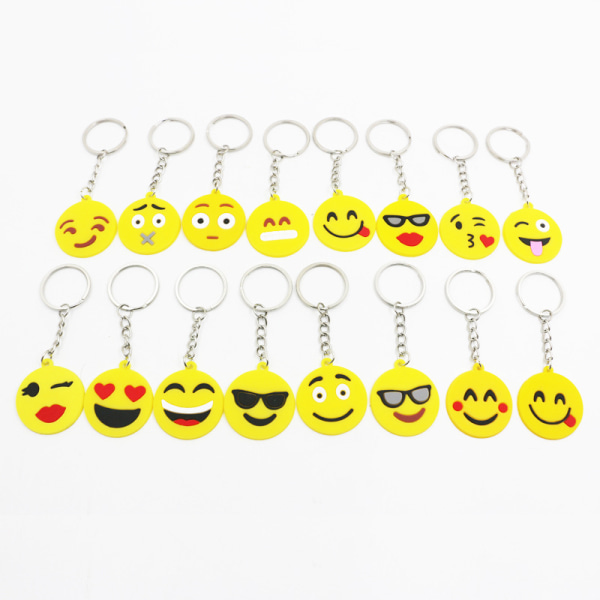 45 x Emoji Emoticon Nyckelringar Nyckelringar för Barn B