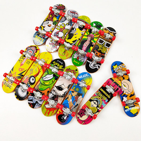 10 Finger Mini Skateboard (Tilfeldig Blomsterfarge) Kids Finger Skat