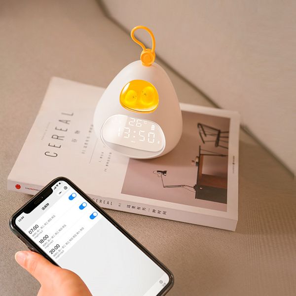 Fuglerede Time Alarm Ur USB Genopladelig Timer LED Lys