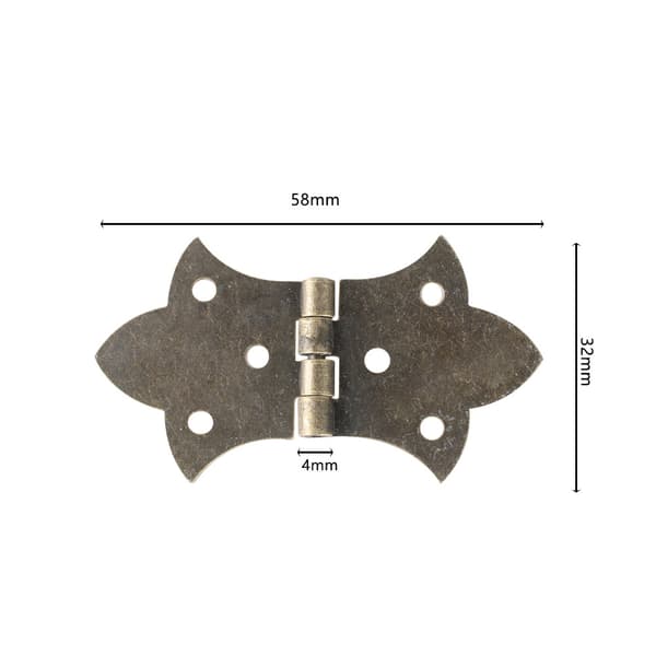 40 stk. Antik Dekorative Hængsler Bronze Gravering Design Kasse