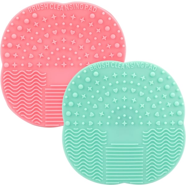 2 Pack Silicone Brush Cleanser Brush, Makeup Brush Cleaning Mat