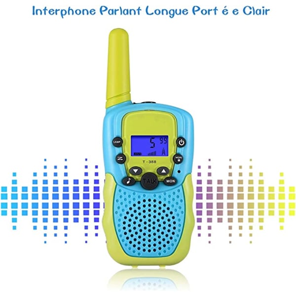 Legetøj 3 - 12 år gammel, walkie talkie 2 radioer til børn,