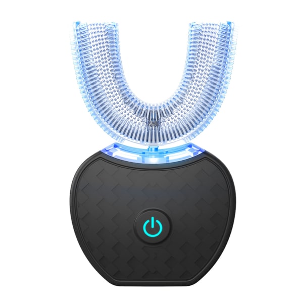 U-formet elektrisk tannbørste 360° automatisk tannbru (svart)