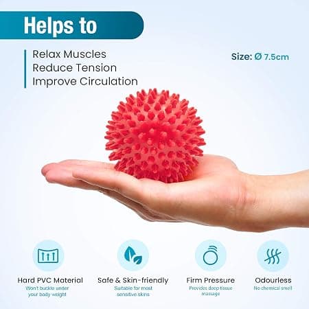 Lacrosse & Spiky Massage Ball Set - Perfekt för triggerpunktsmassage