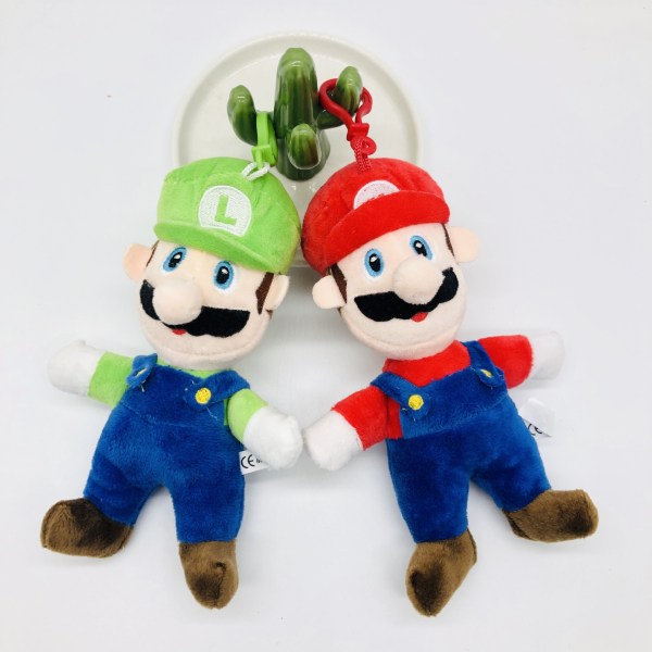 Super Mario Odyssey Plysj figur 40 cm (2 stk, rød, grønn)