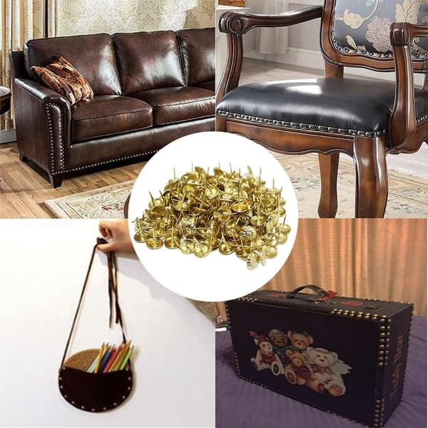 300 stk. Polstringssøm, 17x11 MM Guld Dekorative Polstringssøm Retro Søm DIY Polstringssøm til Møbler Sofa Or