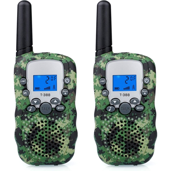 Camouflage Walkie Talkie 3km Langt Rækkevidde, Udendørs Campingspil Bedste Gaver til Børn