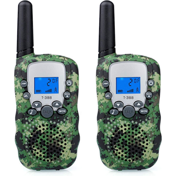 Kamuflasje Walkie Talkie 3km Lang Rekkevidde, Utendørs Campingspill Beste Gaver for Barn