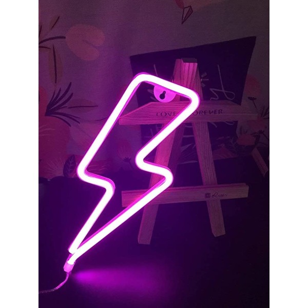 Neonlys, (lyserød farve) LED-lysskilt formet lysdekor, W