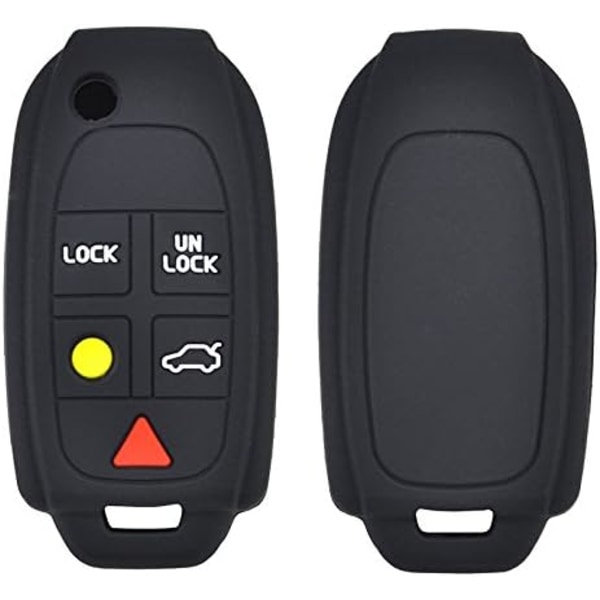 Silikon 5-knappers nøkkelskall for Volvo XC90 S80