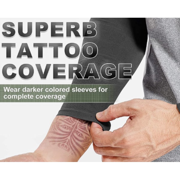 Arm Sleeves for Men and Women, UV Protection, Tattoo Coverage, C
