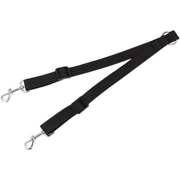 Flokefri hundekobbelkobling, dobbel justerbar splitter for to hunder