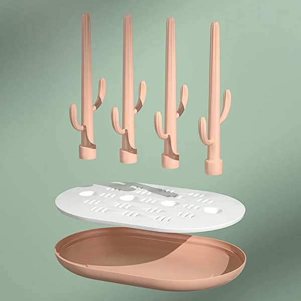 (Pink) Vauvan pullonkuivaus Kaktus Pullonkuivaus Design Pullonkuivaus