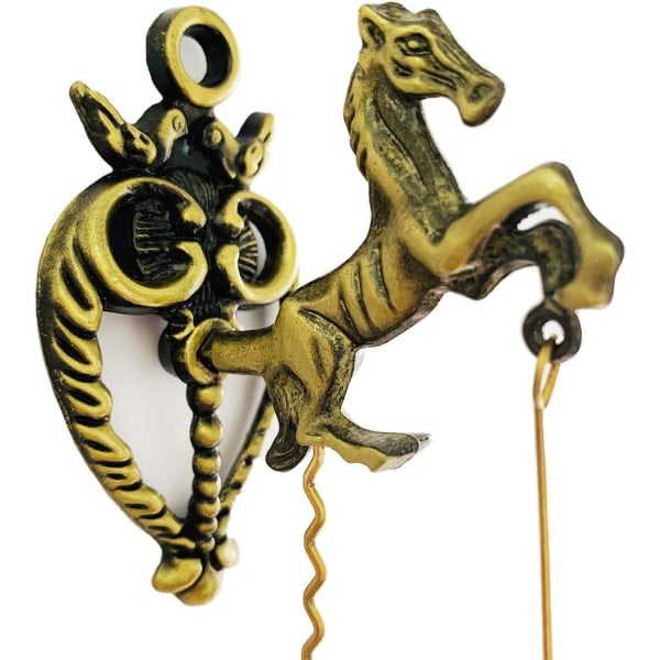 (hest) Vintage retro/klassisk metal magnetisk vindklokke til butik