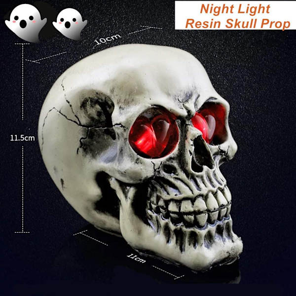 LED-skalle statylampa för Halloween bar bordsdekoration, nattlampa