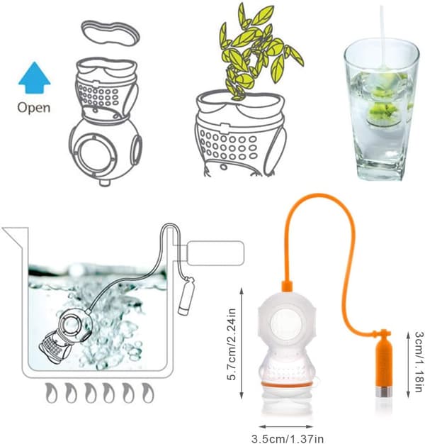 (Orange) Silikone Teinfuser, Fødevaregodkendt Silikone Teinfuser i
