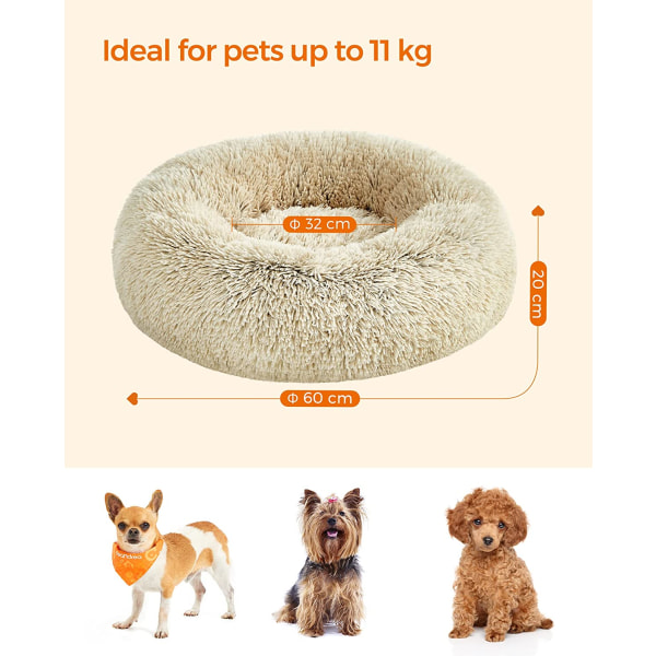 Khaki koiransänky, pyöreä donitsisänky, sohva, irrotettava ja pestävä hinta