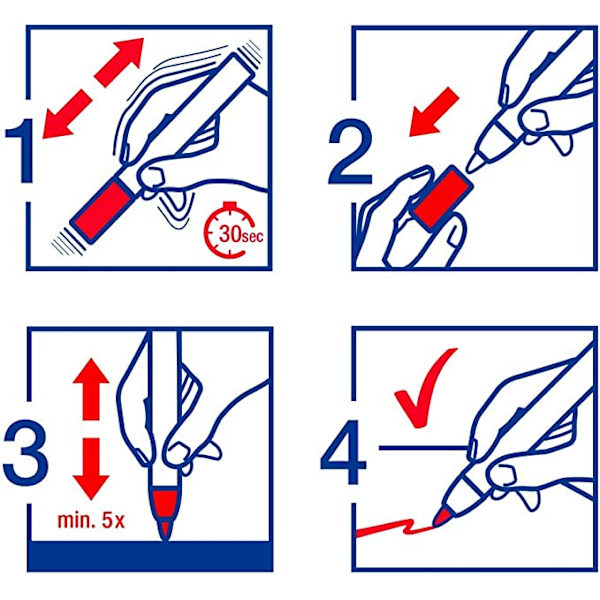 Flydende kridtmarker - hvid - 12 forskellige farver - kan viskes ud C