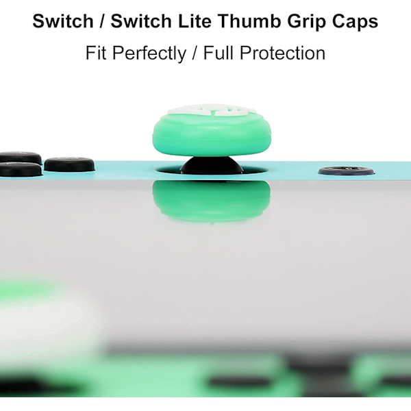 Söta tumgreppskydd (grönt blad) för Nintendo Switch/Switch Lit