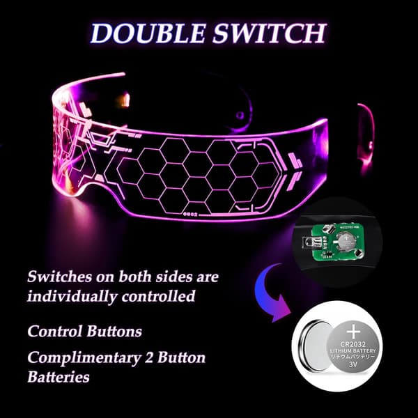 Valoisa Lasit, LED Valoisa Lasit, Cyberpunk LED Lasit, F