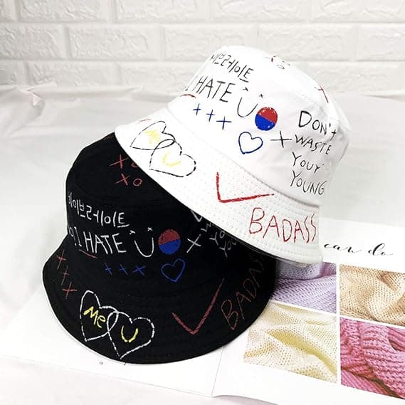 Fiskemann Hat Menn Kvinner Foldbar Solhatt Kreativ Graffiti U
