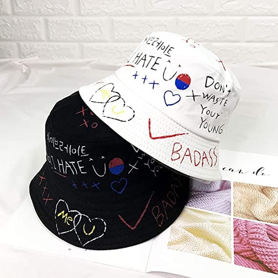 Fiskerhat Mænd Kvinder Sammenfoldelig Solhat Kreativ Graffiti U