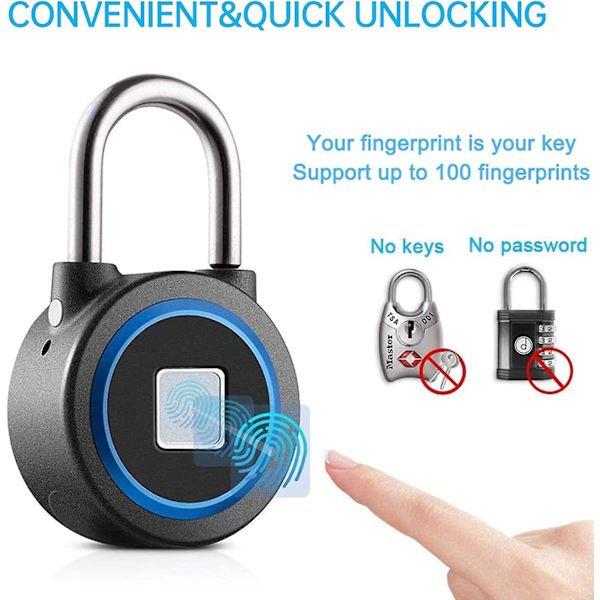 Fingeravtryckslås Bluetooth-lås Mobil app Smart Keyless Bio