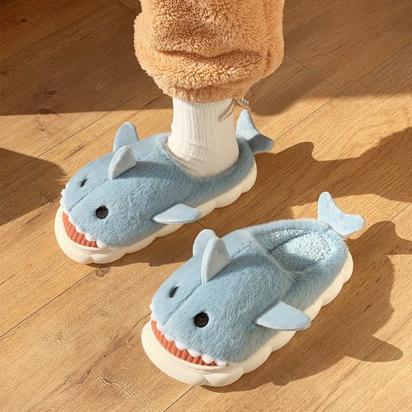 Shark bomuldsslippers til kvinder i efterår og vinter