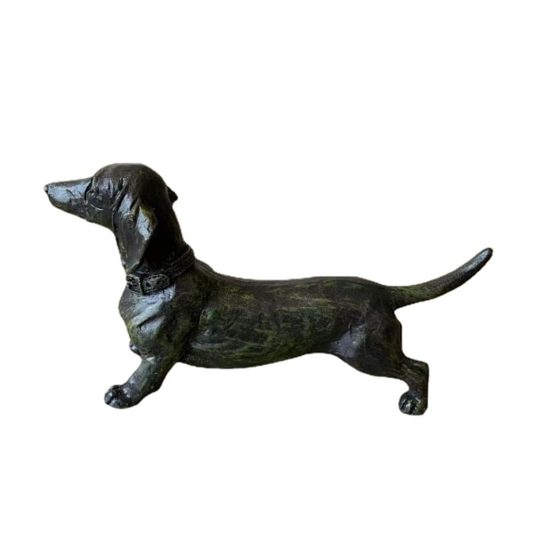 Resin Dachshund Ornament Dachshund Statue Ornament Dog Antique St