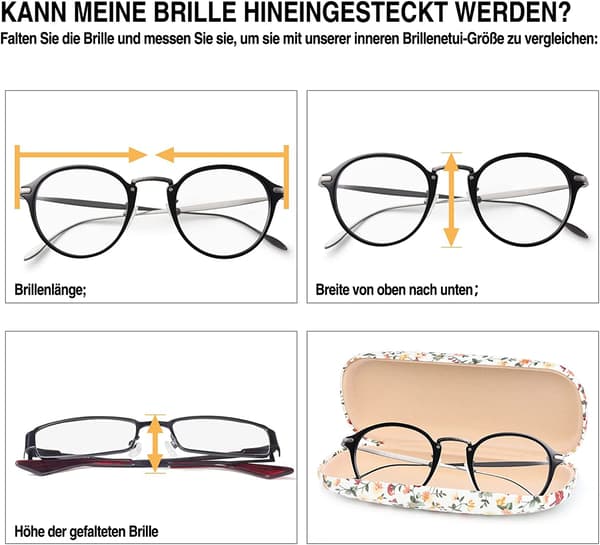 Briller Etui, Foldbar Blomstersolbriller Briller Etui til Opbevaring