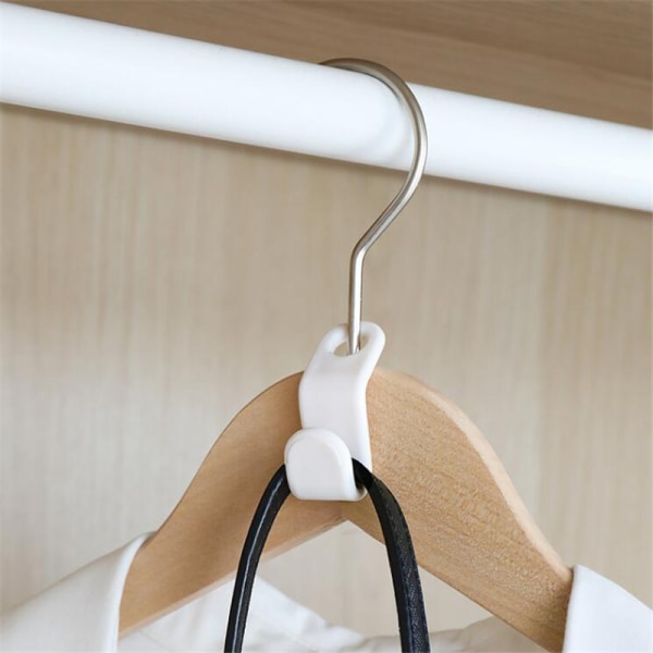 Set med 10 vita galgar - Anslutningskrok - Organizer