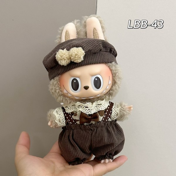 Labubu Klädset Docktillbehör för 15/17cm Labubu V2 V1(LBB-43) (LBB-43)