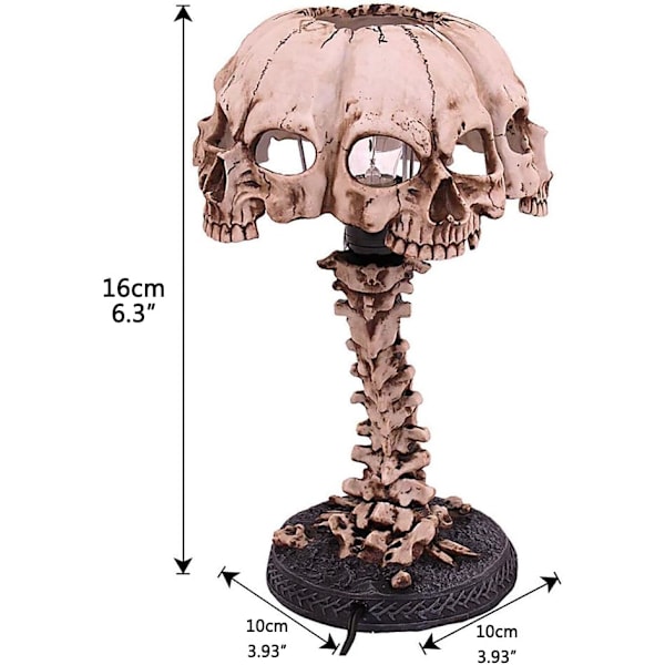 Skelet Bordlampe Kreativ Skelet Natlys Halloween Industriel Retro Stil Lampe Gyser Soveværelse Dekoration