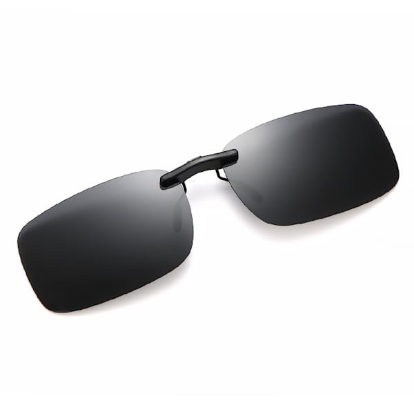 Polariserade clip-on solglasögon 2 stycken svart mörkgrön män UV400