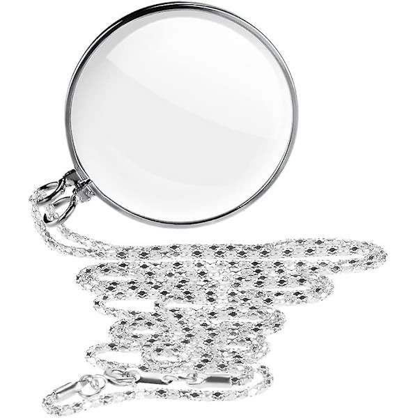 5x suurennuslasi kaulakoru pitkä riipus metalli 42mm korut Optica Loup