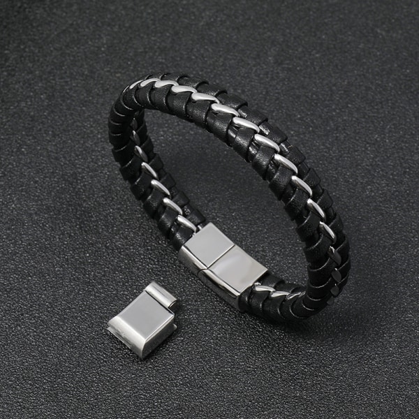 Fashion kæde flettet sølv kæde magnetisk spænde justerbar i