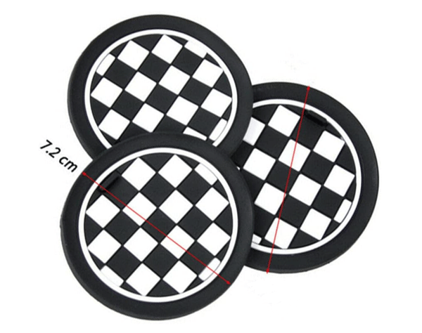 Set med 3 koppholder silikonmatte sklisikker coaster, gummikoaster