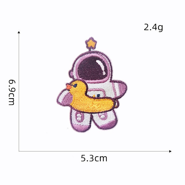 Planet Astronaut Broderi Mærkat (12stk)
