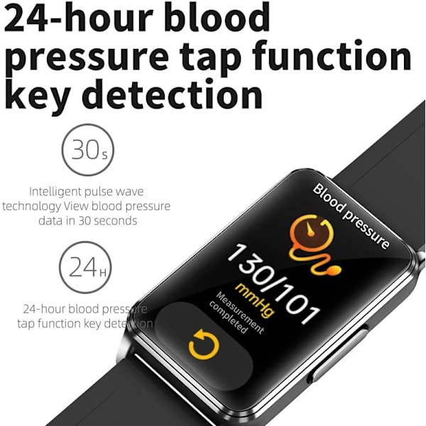 EP02 Blodsukker Smartklokke EKG+PPG HRV Hjertefrekvens Temp