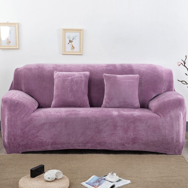 4 personers sofabetræk (pude medfølger ikke) Solid Color Velvet Sl