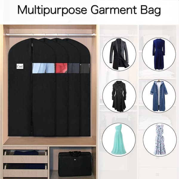Klespose, Garmentpose, Dresspose 60 tommer Klesdeksel med Trans
