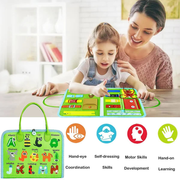 Busy Board for Kleinkinder, Montessori Spielzeug für 1 2 3 4 Jahr