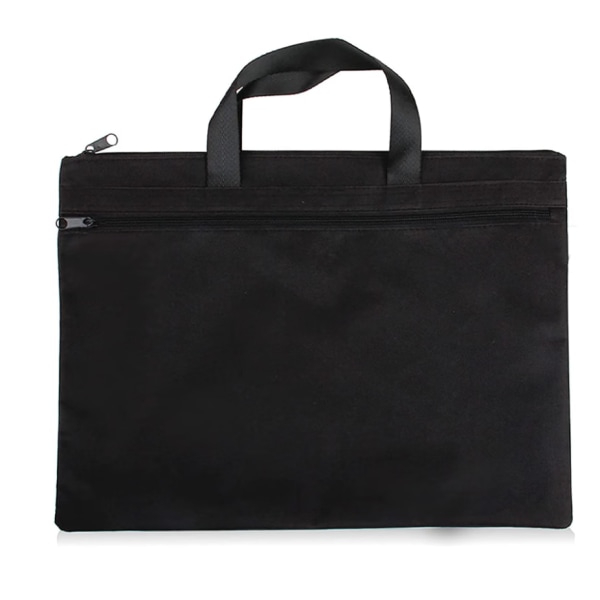 Black 1 Piece Office Document Bag, Men Briefcase Portable Binder