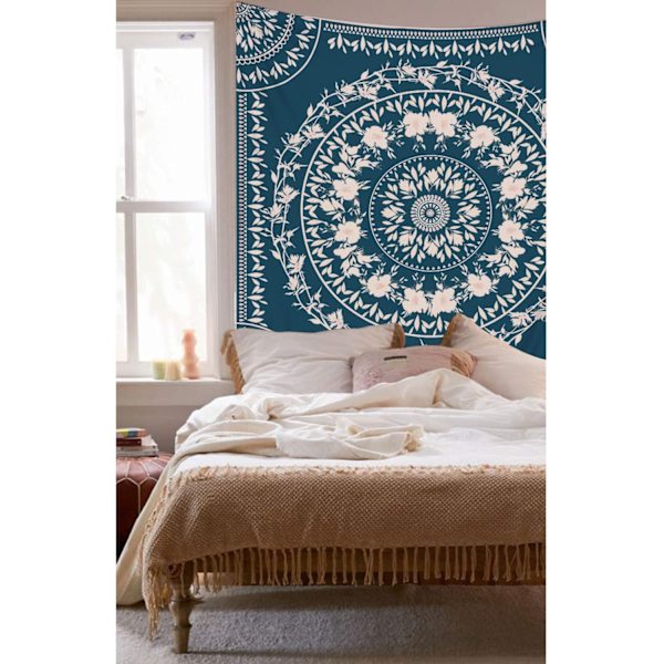 130x150cm Bohème Mandala Veggteppe for Naturdekor