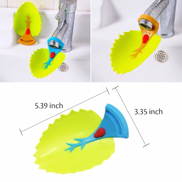 4-pack Kranförlängare för Småbarn, Lövdesign Badkarspip
