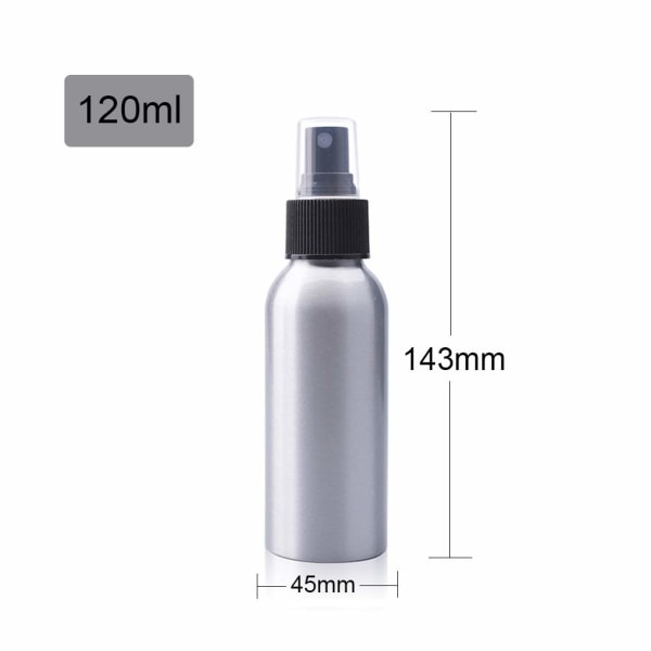 120 ml 4 oz aluminium fin tåkeforstøvere sprayflaske metallpåfylling b9bc |  Fyndiq