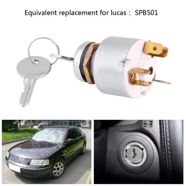 (Ikke-originale tilbehør) Nøkkelbryter Motorstartbryter 12V 3 p