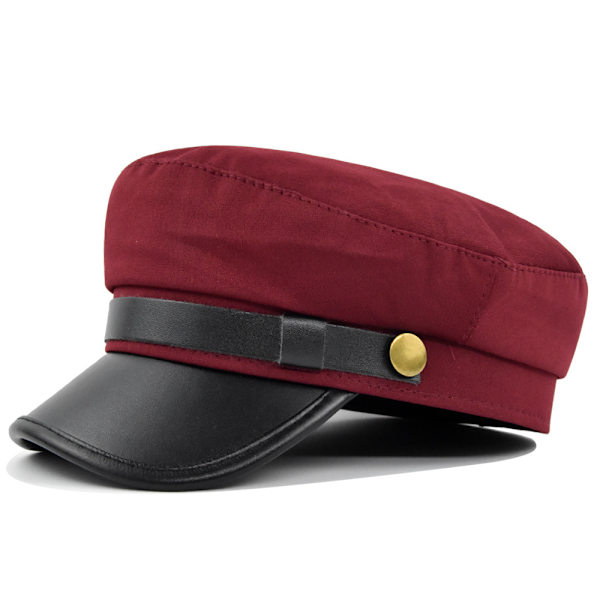 Navy hat efterår og vinter beret efterår og vinter Vinrød